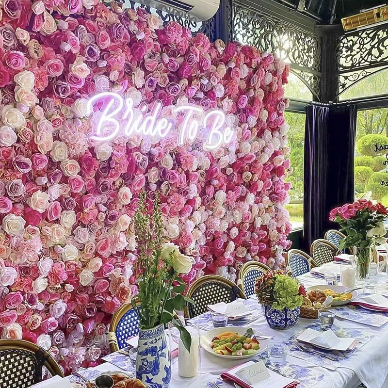 Colorful artificial simulated flower wall Colorful artificial simulated flower wall